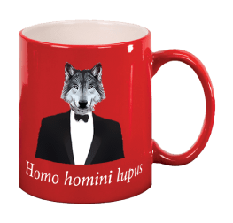 Taza Homo homini lupus